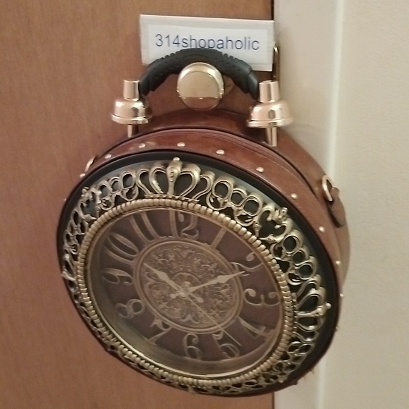 Brown / Gold Fully Functional Clock Purse (With Detachable Strap) - Picture 7 of 9
